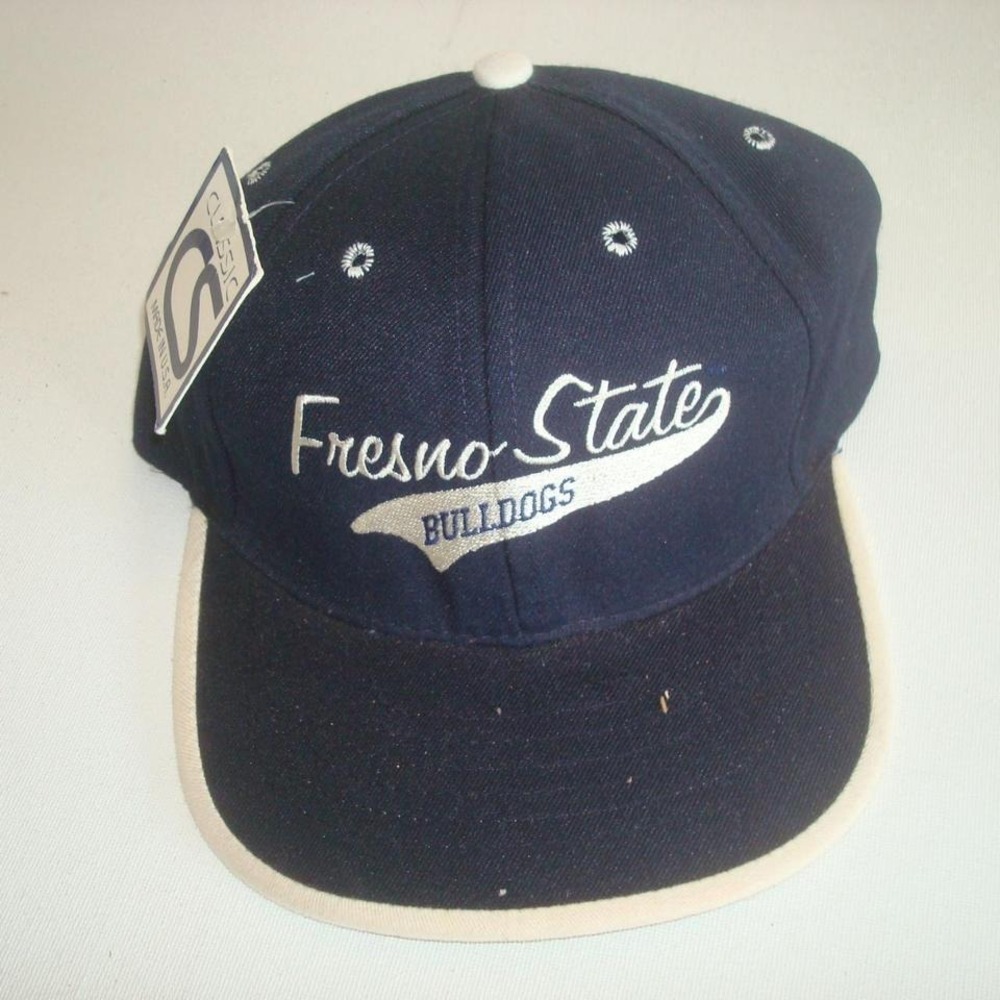 FRESNO STATE SCRIPT 90S HAT CAP VINTAGE 00S Y2K B5